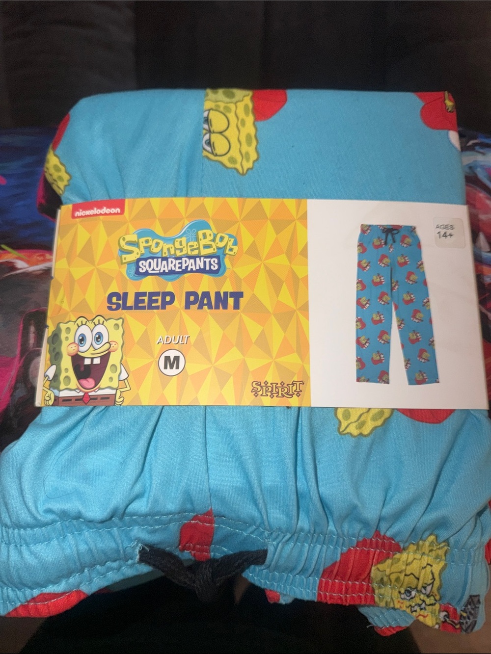 SpongeBob SquarePants Light Blue Pajama Bottoms size medium waist 32-34